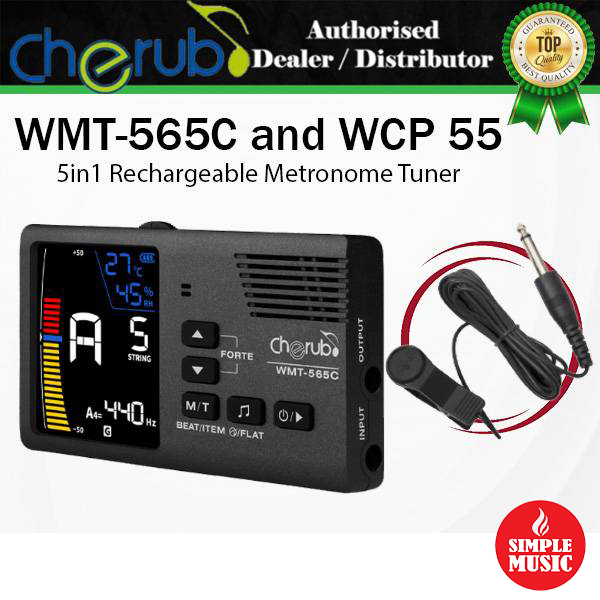 Cherub WMT-565C Rechargeable Metronome, String Instrument Tuner